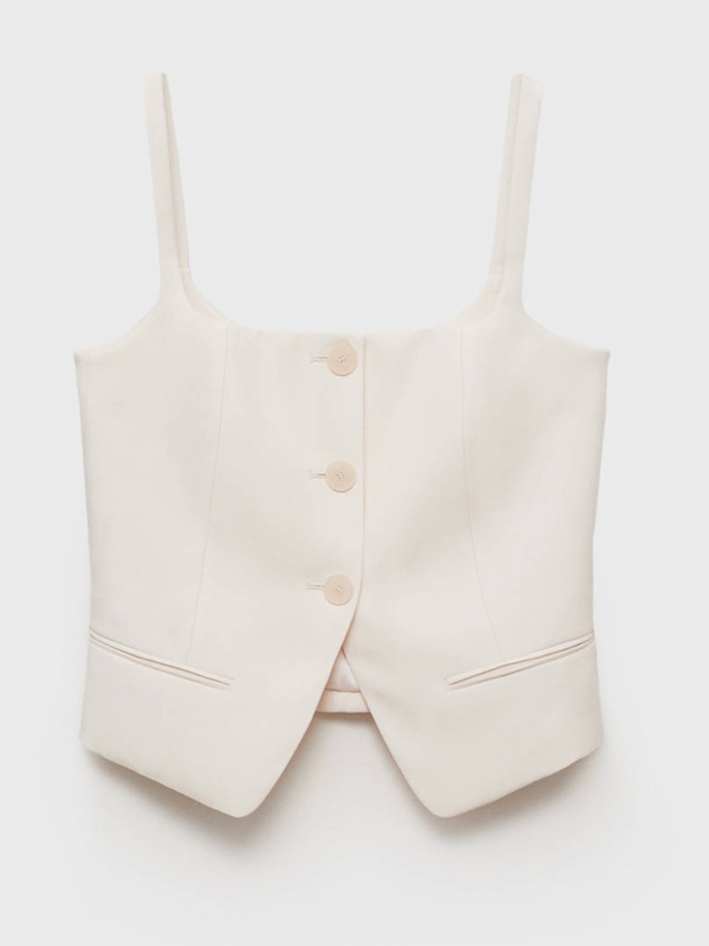 Mango Suit Vest With Open Back